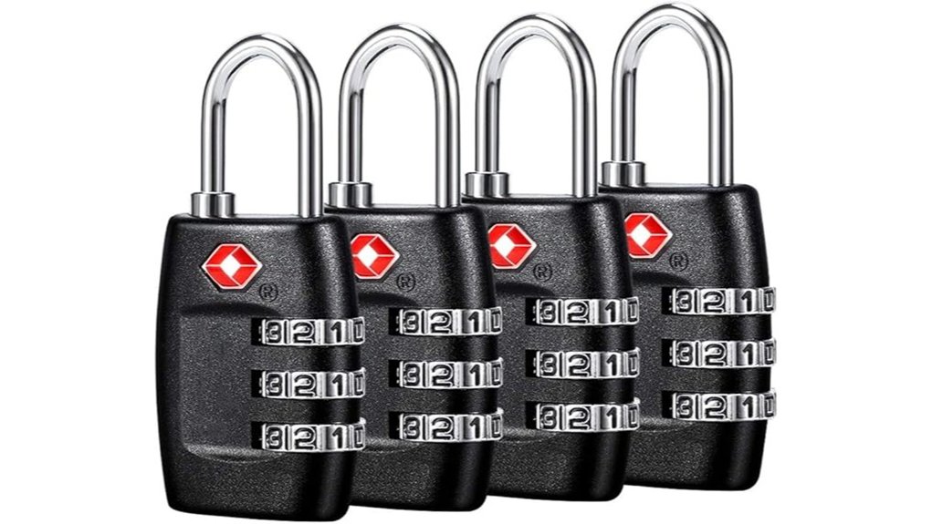 tsa approved three digit luggage locks
