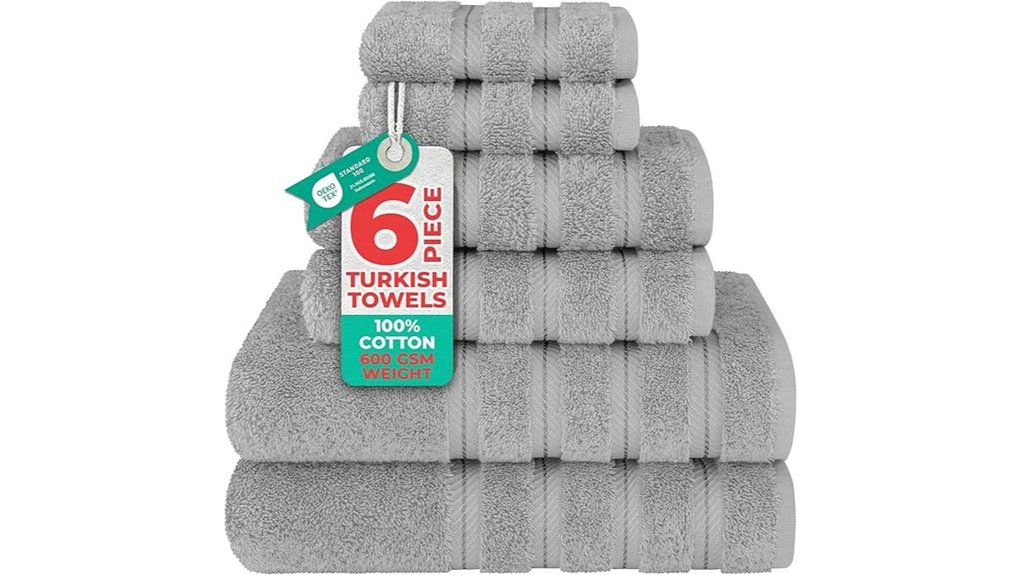 turkish cotton six piece towel set