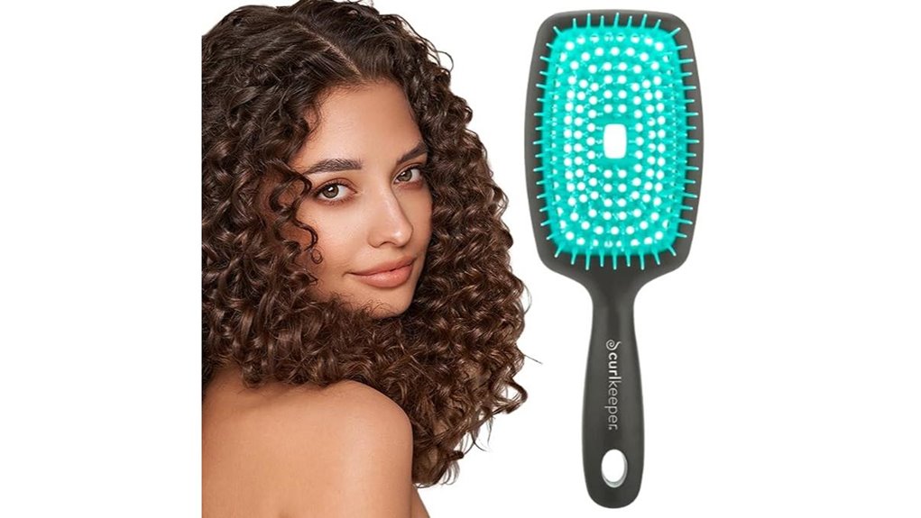 turquoise flexible detangling brush