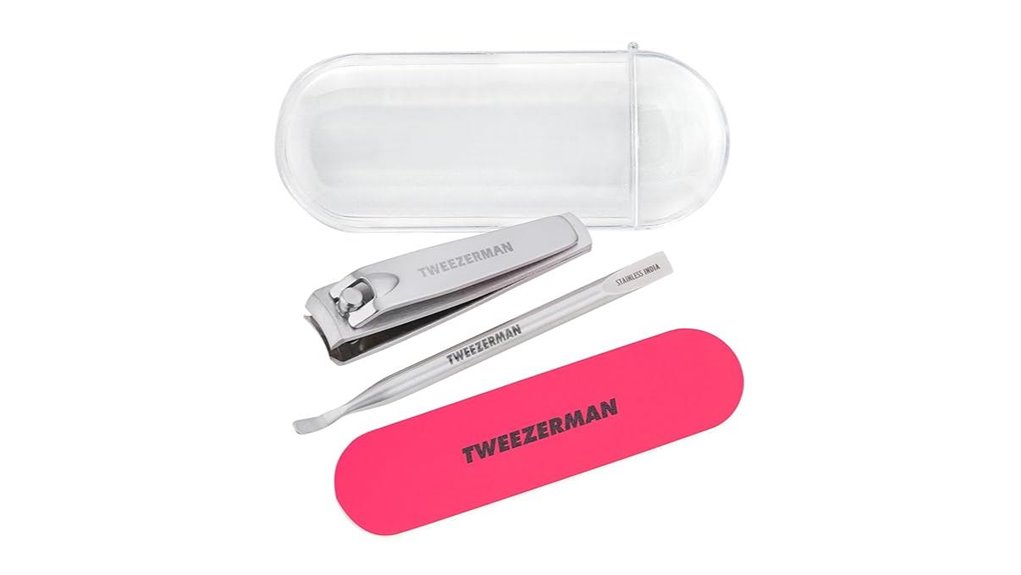 tweezerman neon mini manicure kit
