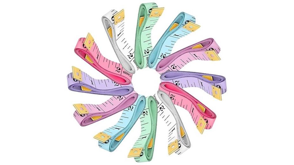 twelve 60 inch soft tape measures