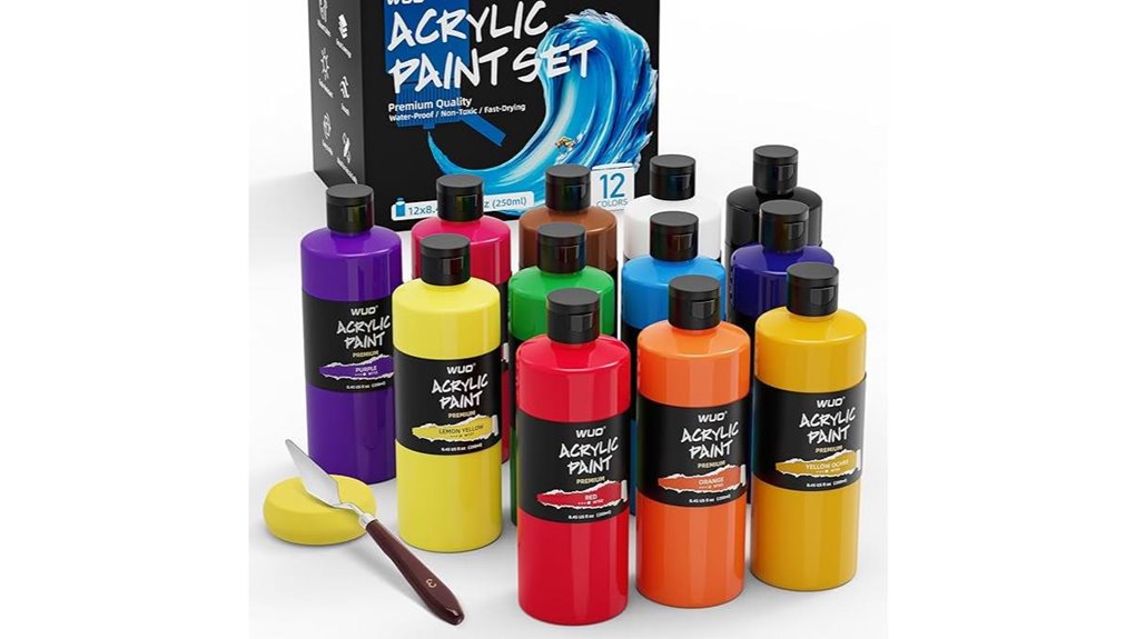 twelve color large acrylic set