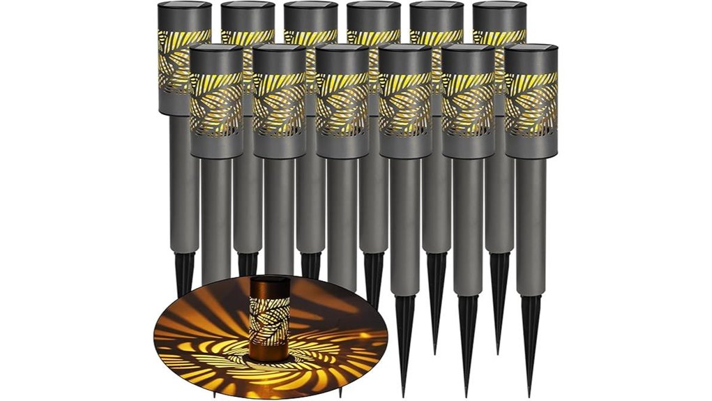 twelve pack dazzle bright solar pathway lights