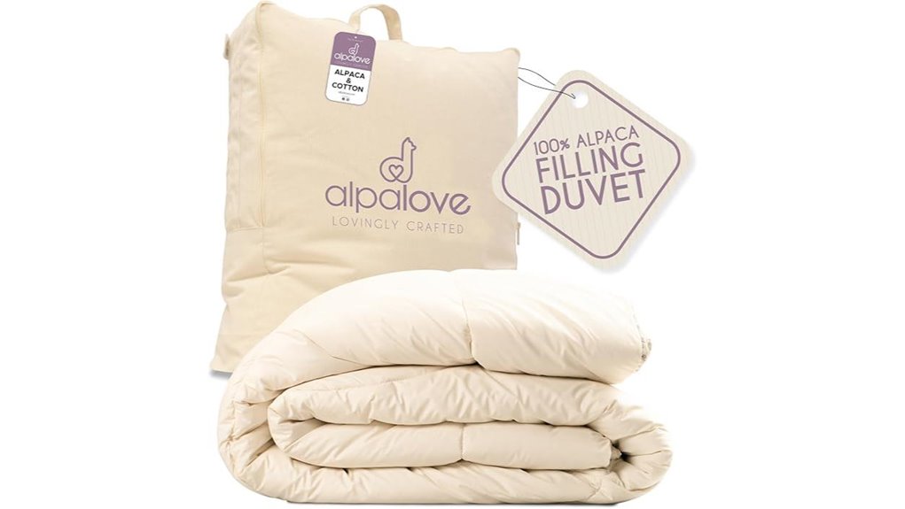 twin alpaca duvet with cotton