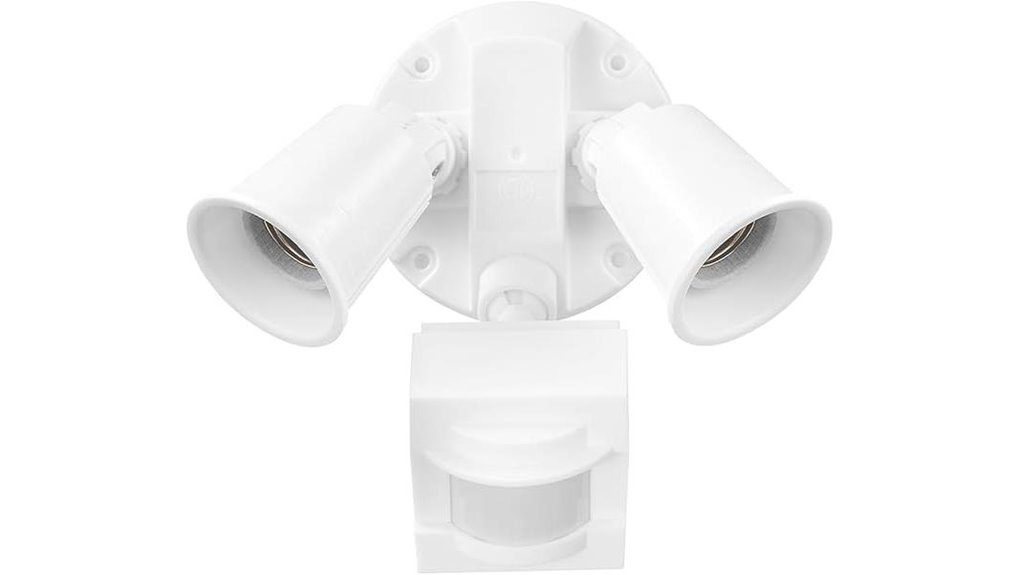 twin head motion sensor floodlight