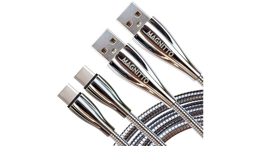 two 6ft braided usb c