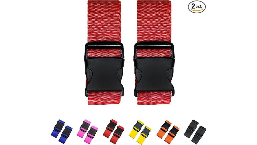 two bright adjustable tsa approved straps