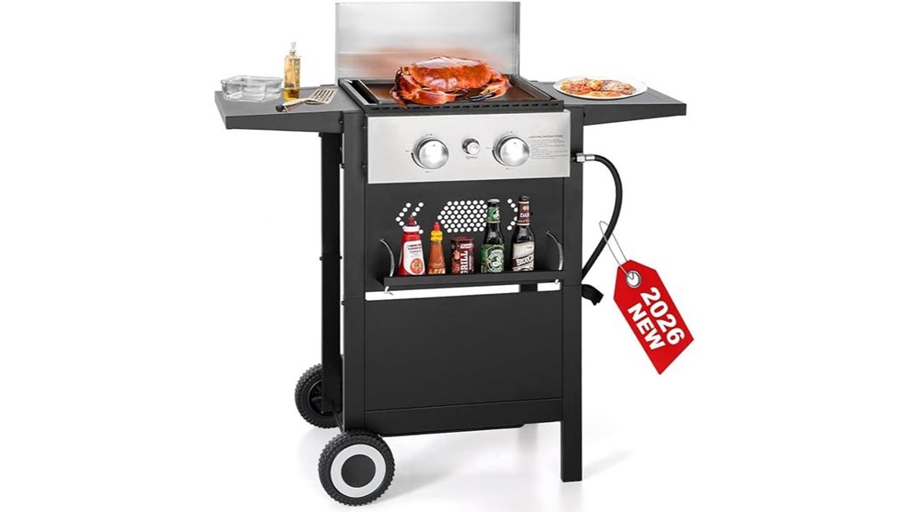 two burner propane griddle combo