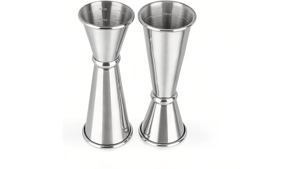 two ounce and one ounce jigger