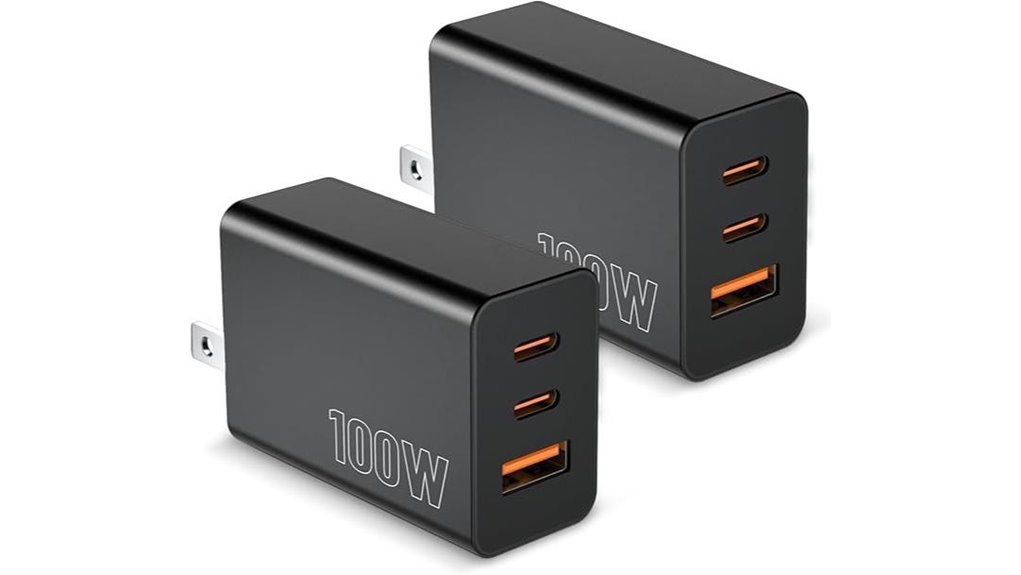 two pack 100w usb c gan