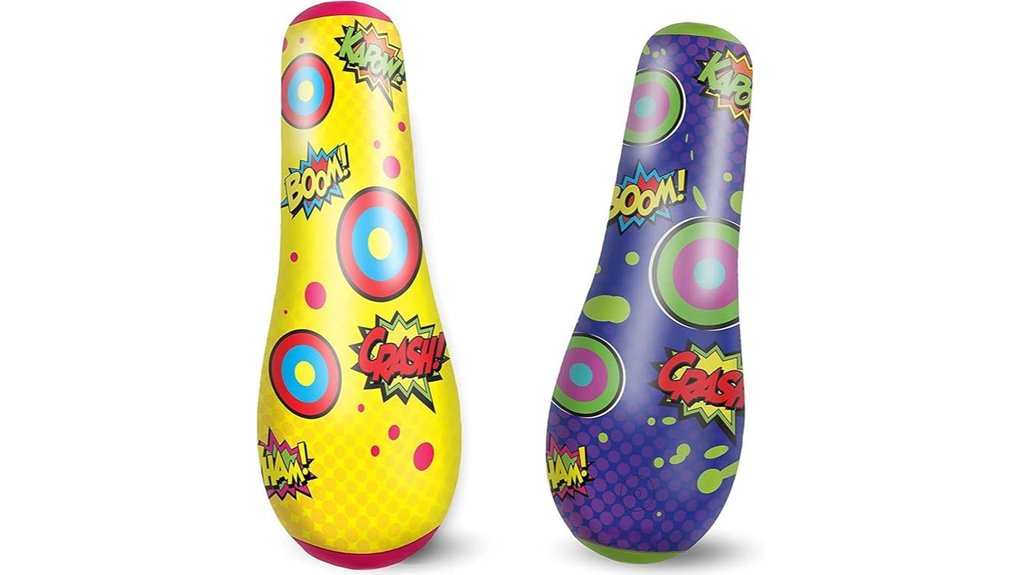 two pack 47 inch inflatable punching bag
