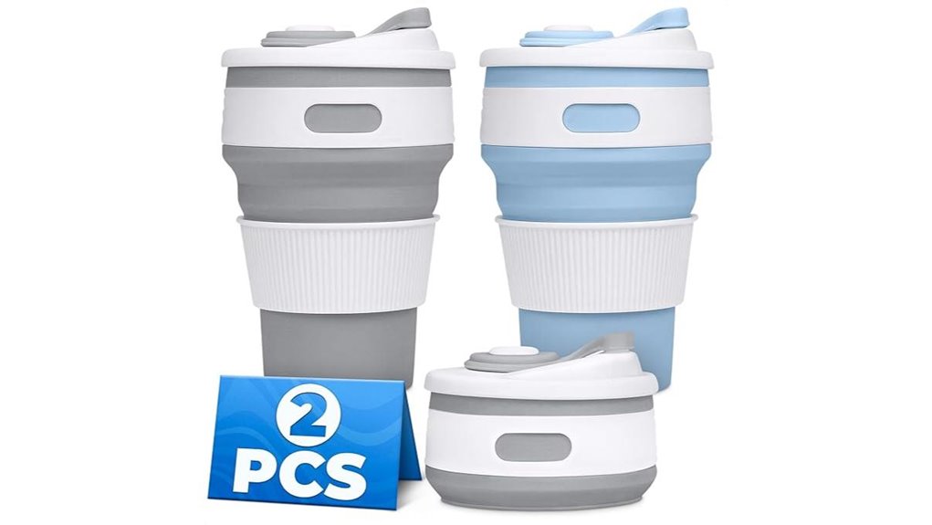 two pack collapsible silicone cups