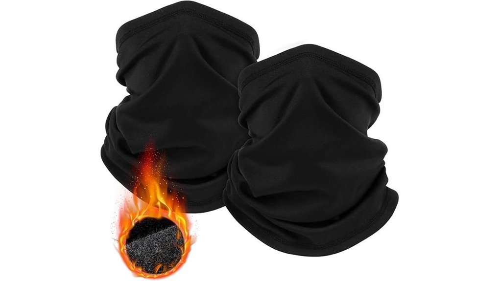 two pack fleece winter neck gaiters
