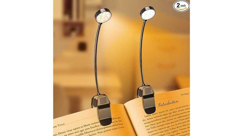 two pack rechargeable clip on lights