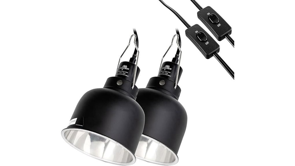 two pack reptile dome lights