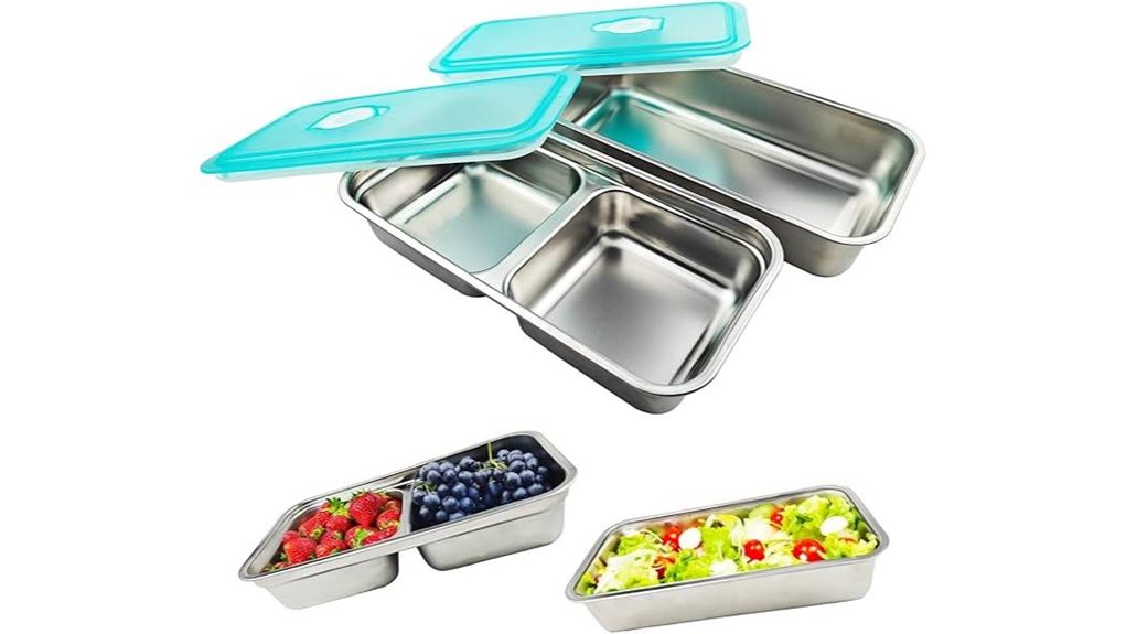 two pack stainless steel bento