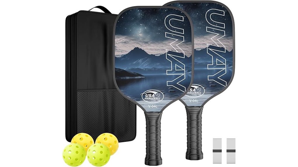 two pickleball paddles kit