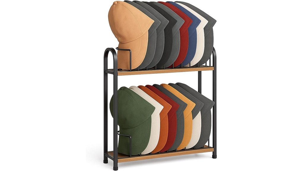 two tier cap display 20 cap