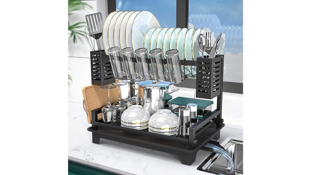 two tier stainless steel drying rack