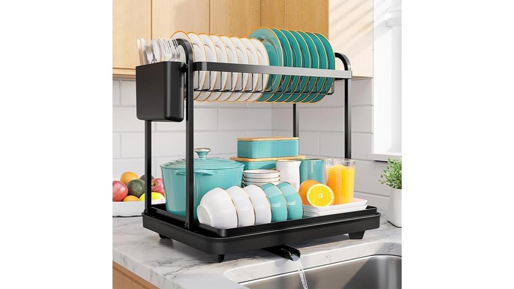 two tier stainless steel drying rack