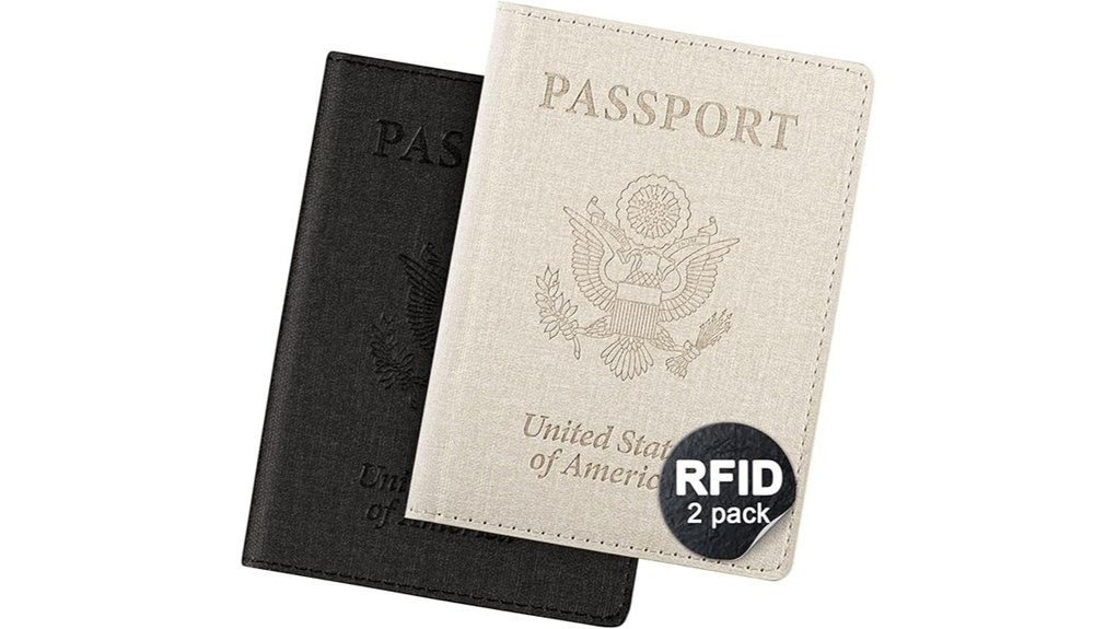 two tone rfid passport covers