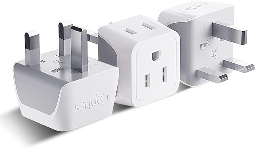 uk 2 in 1 travel adapter pack