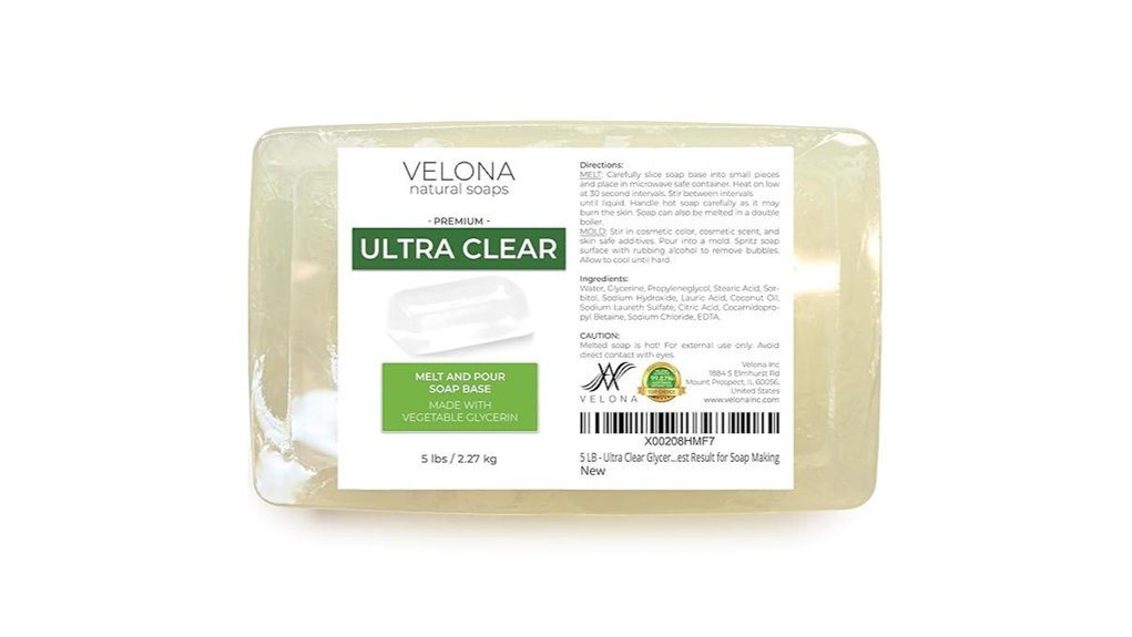 ultra clear 5 lb glycerin soap