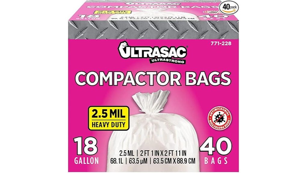 ultrasac 18 gallon trash bags
