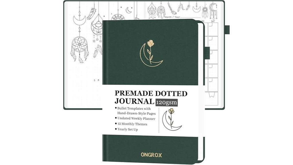 undated a5 linen hardcover journal