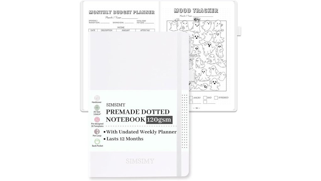 undated dotted dot grid planner