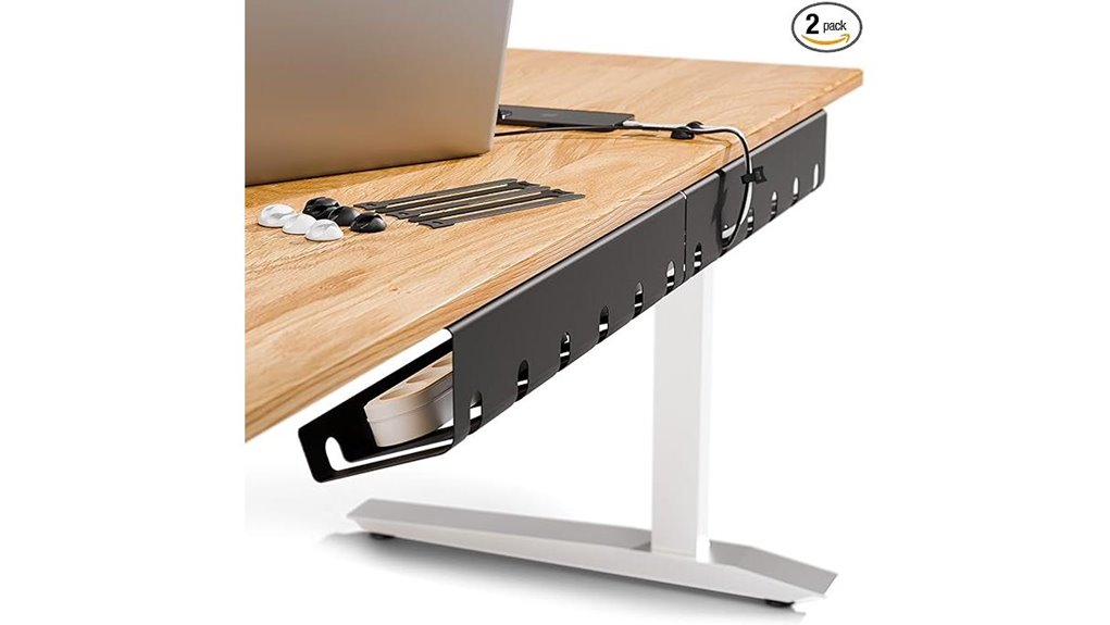 under desk cable management trays