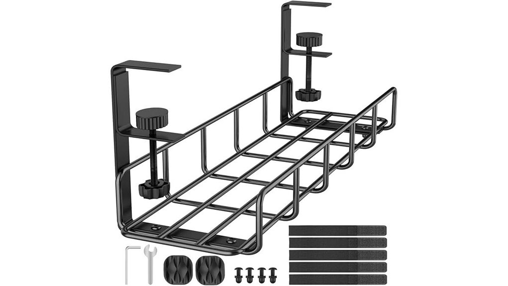 under desk steel cable tray