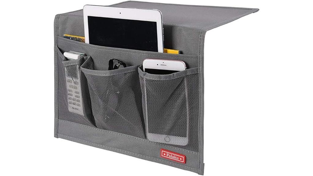 under mattress four pocket grey caddy