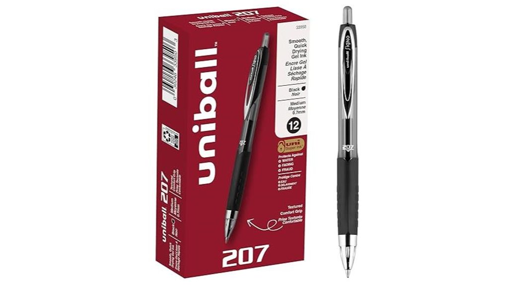 uni ball 207 black 0 7mm pens