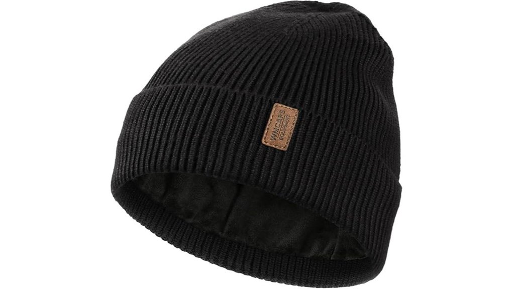 unisex fleece lined winter beanie
