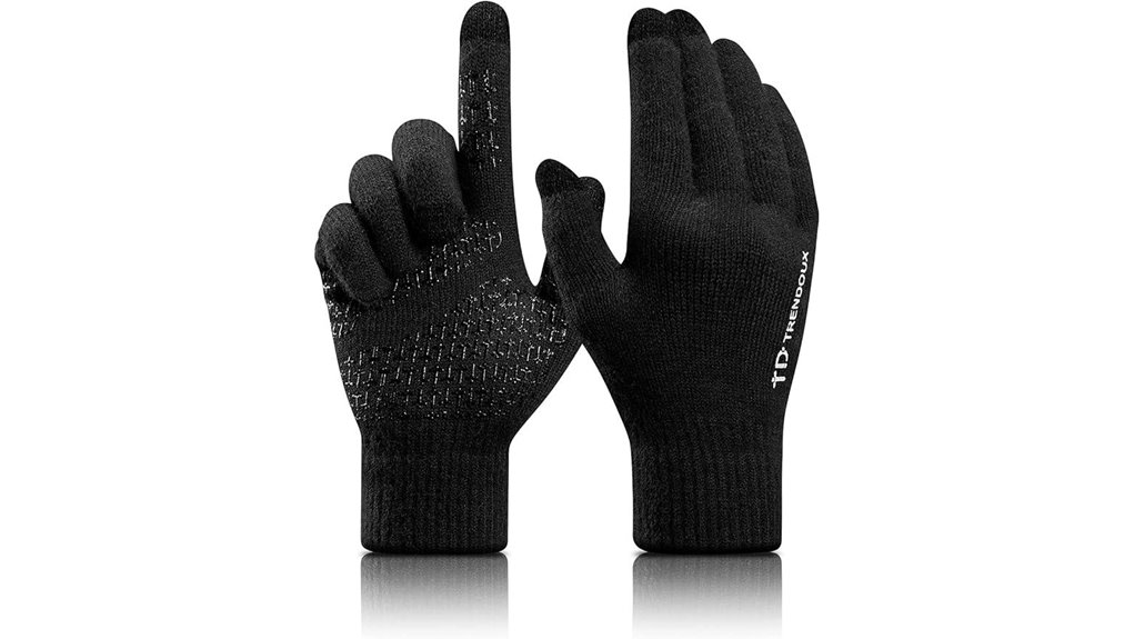 unisex merino touchscreen winter gloves