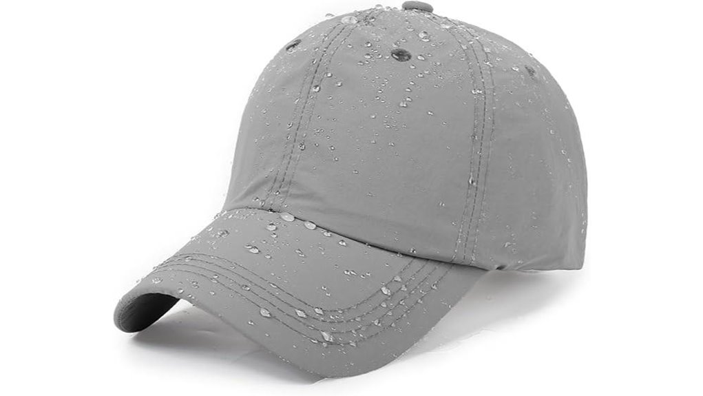 unisex quick dry waterproof baseball hat