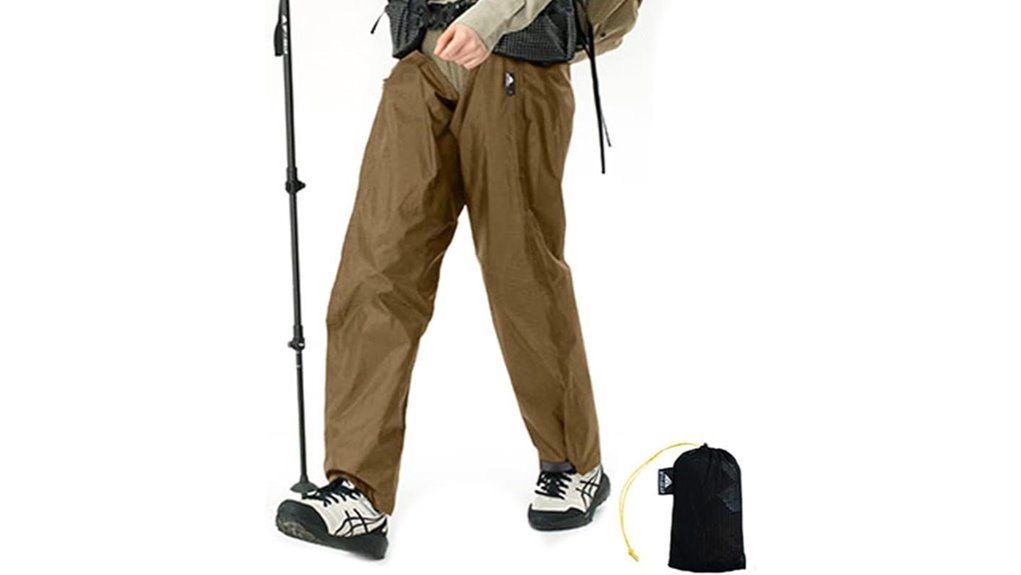 unisex waterproof packable windproof rainpants