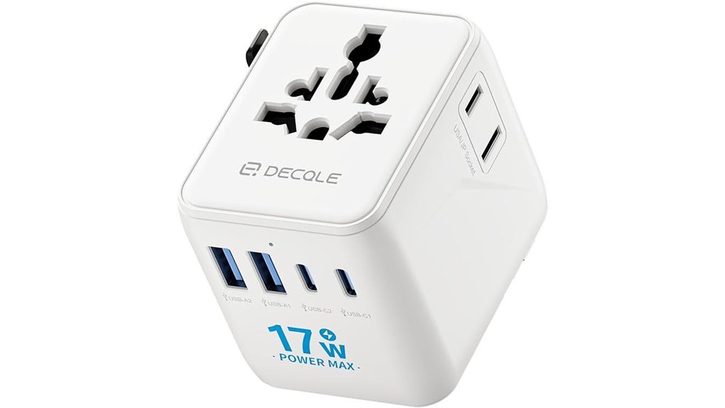 universal adapter with 2 usb c