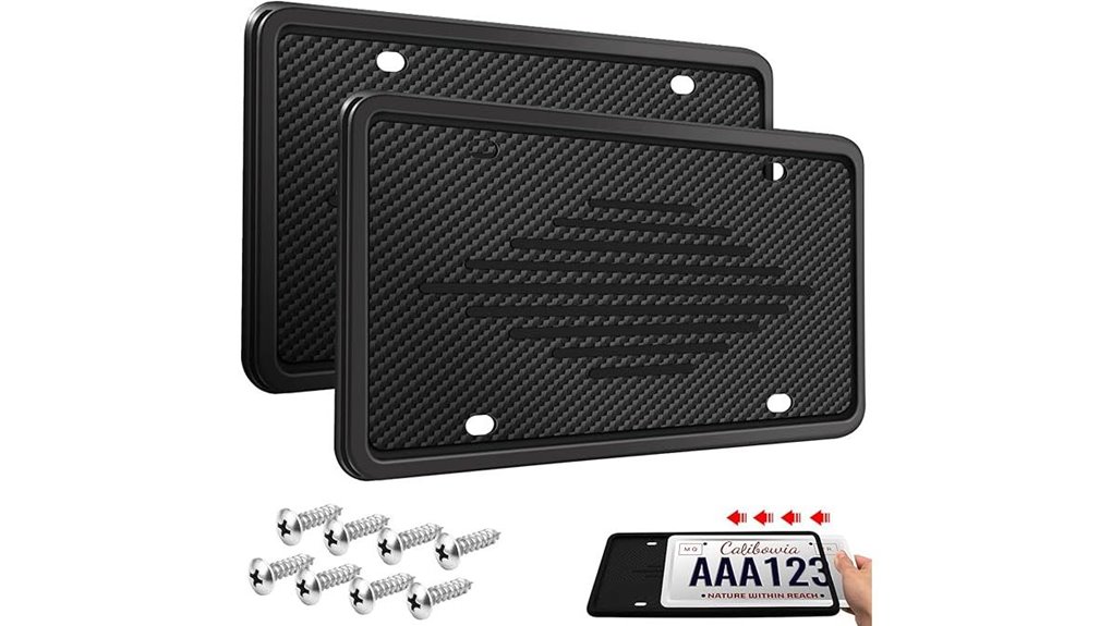 universal black tpu license frames