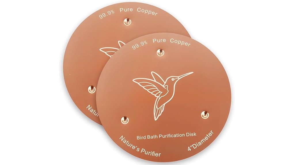 universal copper bird bath discs