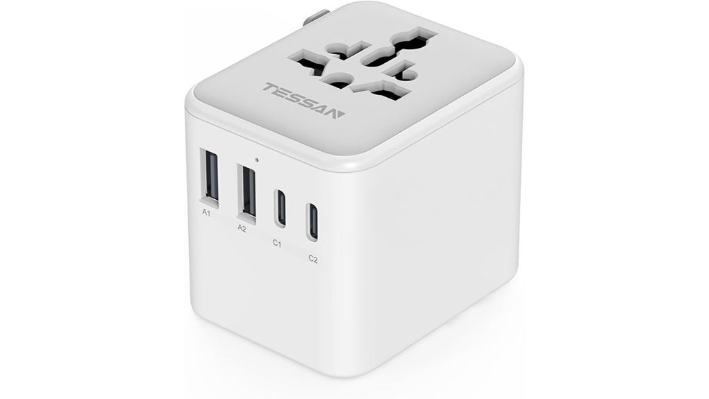 universal travel adapter with usb c