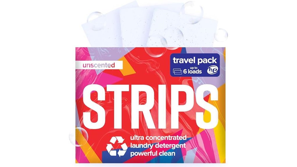 unscented laundry detergent travel sheets