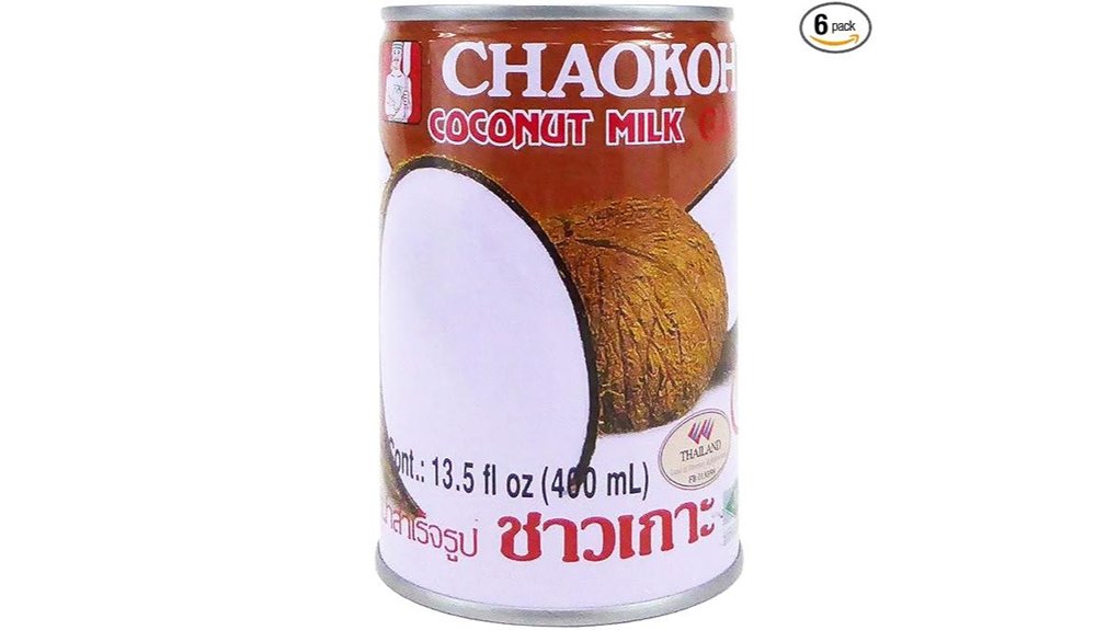 unsweetened chaokoh 6 pack coconut