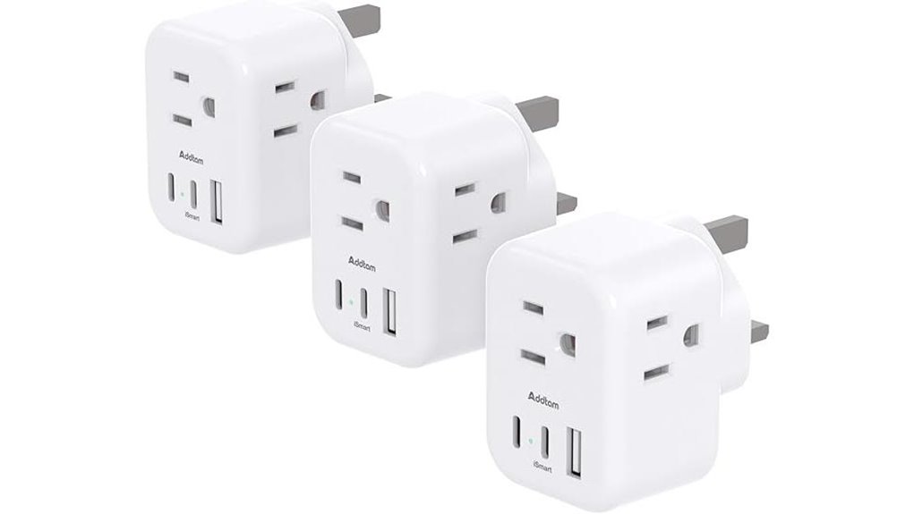us to uk plug adapters with usb c