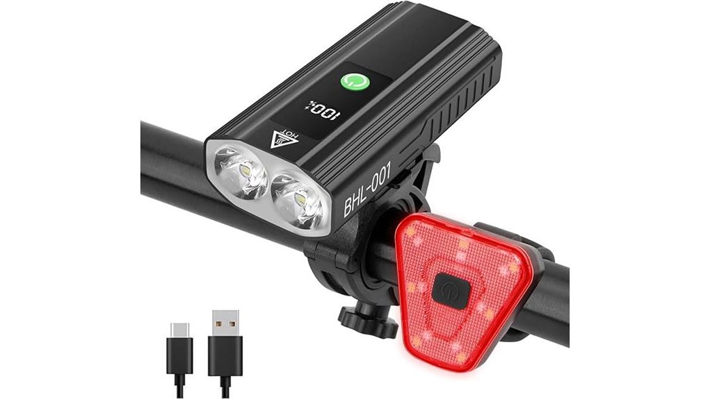 usb c rechargeable 2000 lumen bike light