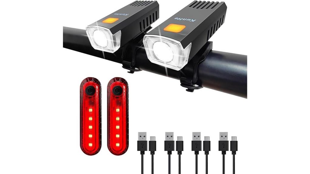 usb c rechargeable front rear