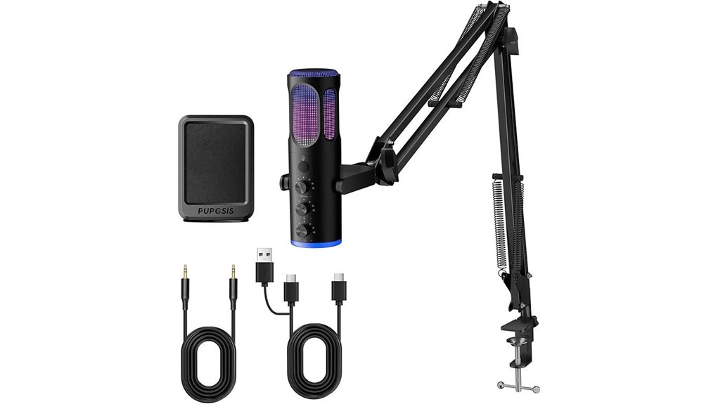 usb condenser microphone with boom