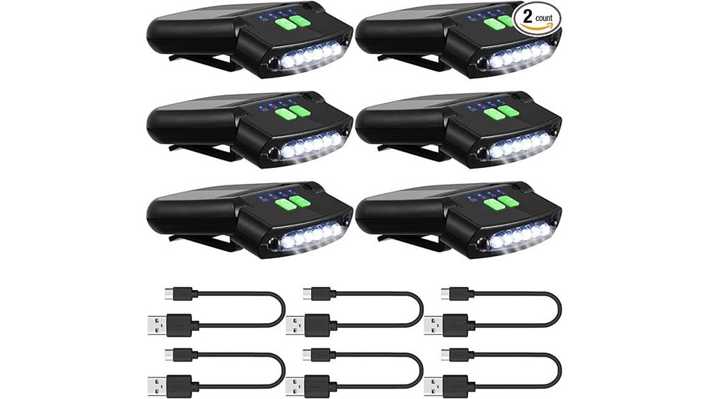 usb rechargeable led cap clip