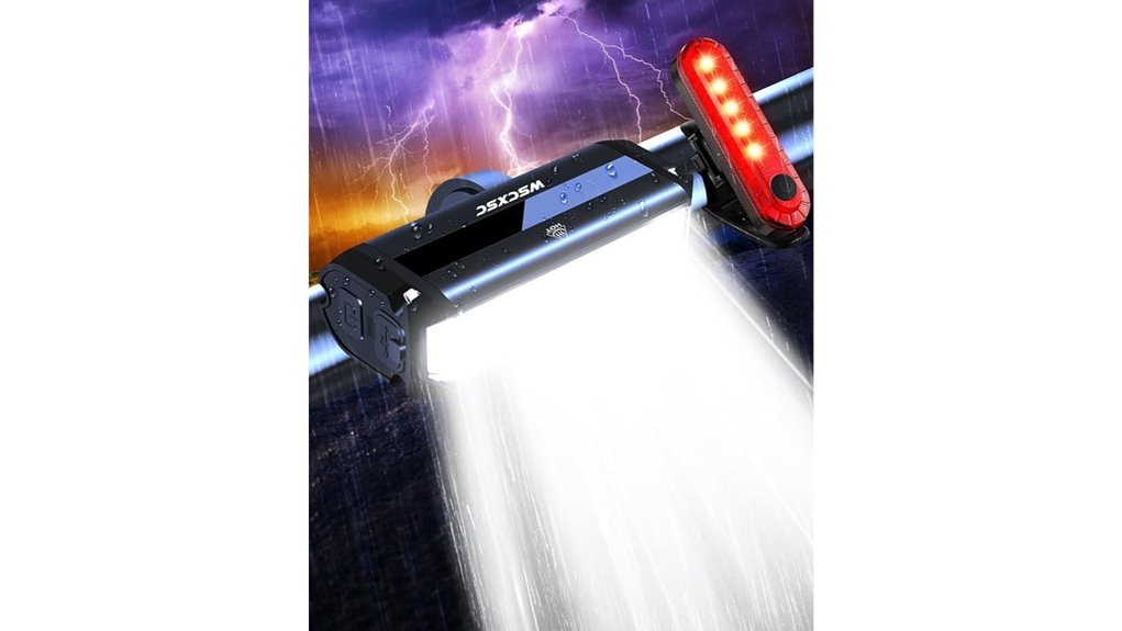 usb rechargeable waterproof bike lights